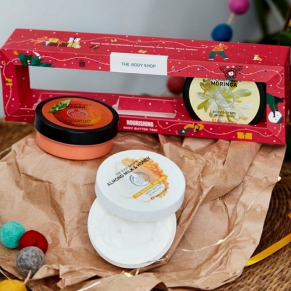 Body Shop Retiring Nourishing Body Butter Trio Mango Moringa Almond Milk & Honey - Picture 4 of 7